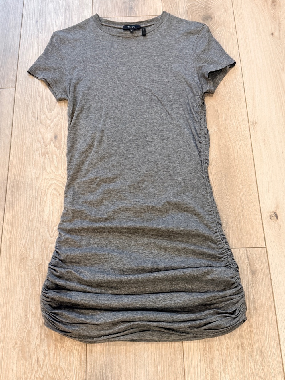 Theory Apex Ruched Tiny Tee dress